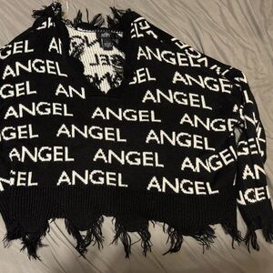 Black and White ANGEL Sweater